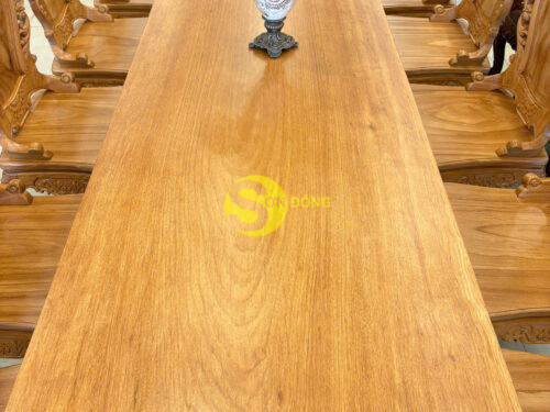 Mặt bàn ăn dài nguyên khối gỗ gõ đỏ(930mmx2900mm) dày 120mm -  MBAD203