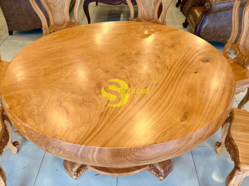 Mặt bàn ăn tròn nguyên tấm - MBAT204