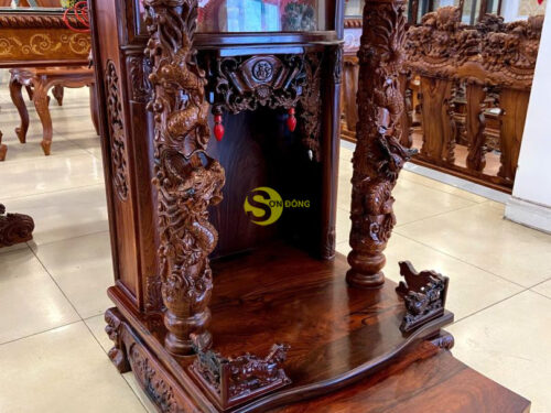 Bàn thờ ông địa gỗ cẩm lai rồng mây siêu vip 60 - SD405 14 SD4056