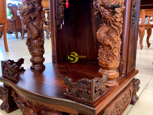 Bàn thờ ông địa gỗ cẩm lai rồng mây siêu vip 60 - SD405 12 SD4058