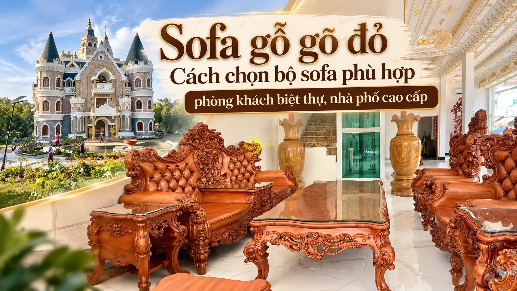 Sofa Go Go Do Sang Trong Biet Thu