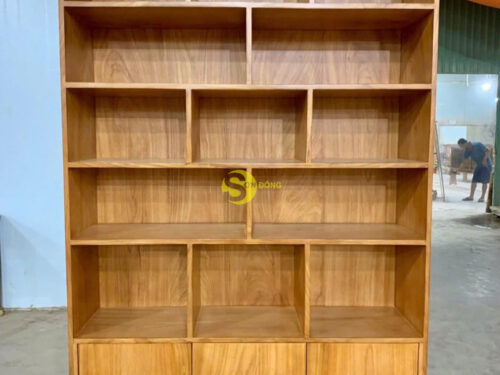 Kệ trưng bày gỗ gõ đỏ 2m11x1m33 - TTB200