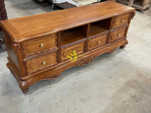 Tủ tivi Louis gõ đỏ 1800 - TTV238