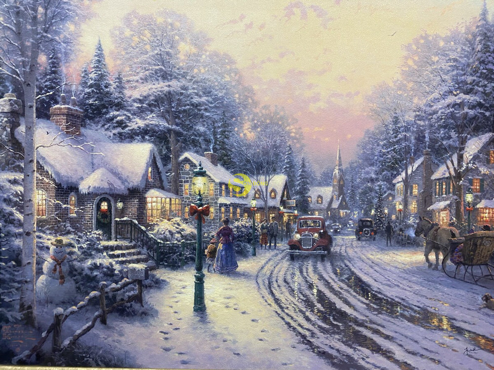 Tranh Sơn dầu Giáng sinh làng quê Thomas Kinkade T1006 sẽ khiến bạn cảm thấy như đang đắm mình trong không gian yên bình của làng quê đón Giáng sinh! Với những bức tranh chất lượng cao, bạn sẽ được tận hưởng sự tinh khiết và ngọt ngào của mùa thu! Hãy xem ngay hình ảnh để tận hưởng tinh hoa của tranh Sơn dầu Giáng sinh này bạn nhé!