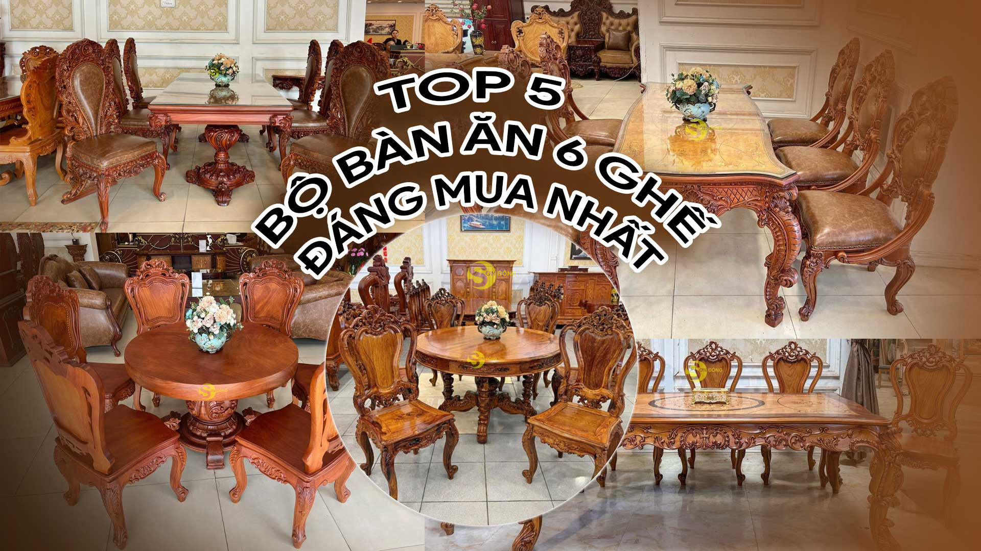 ban an 6 ghe co dien