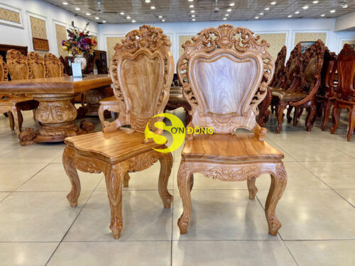 Ghế ăn hoa lá tây cổ điển – GA243